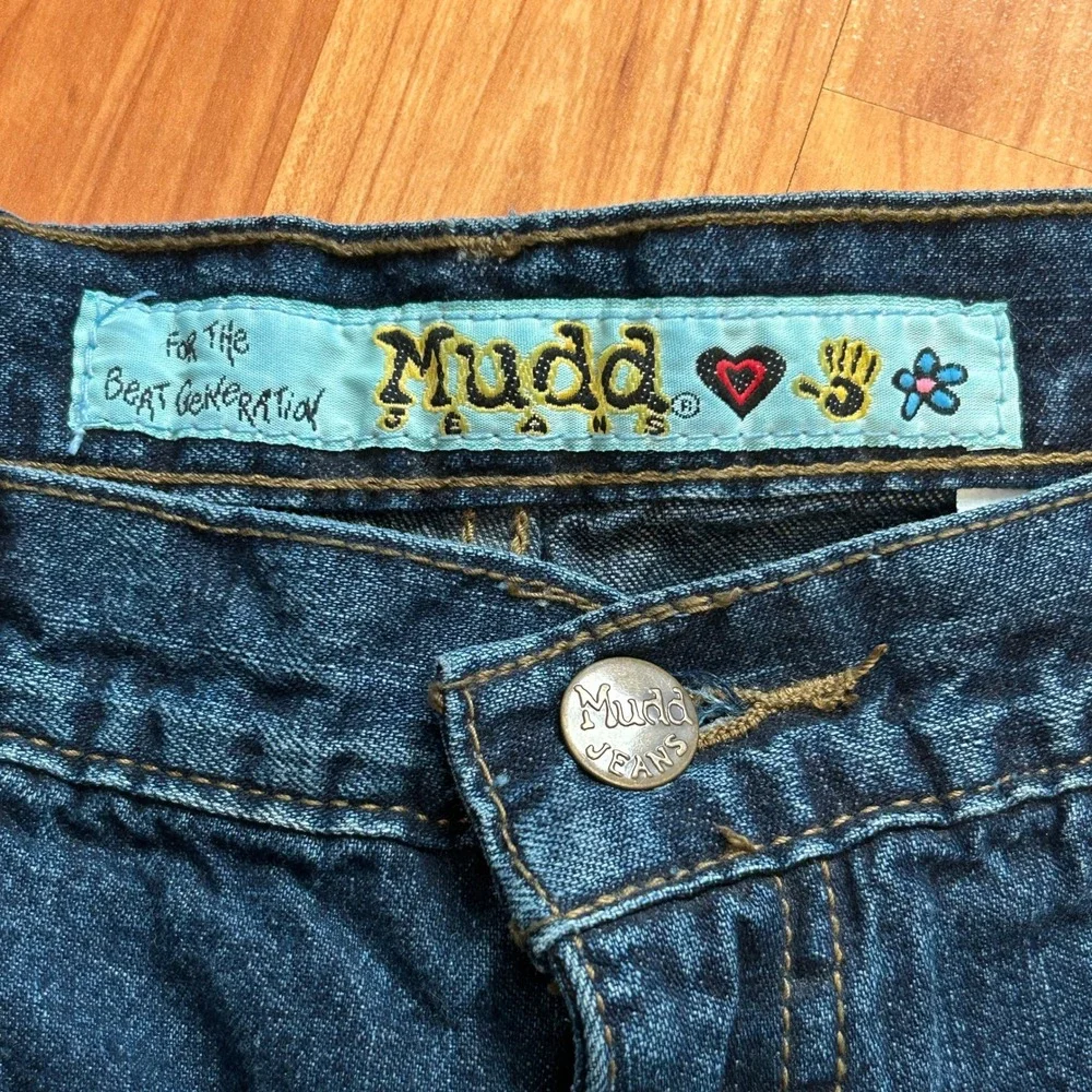 Vintage Y2K Muddstock Denim Jorts Deadstock Mudd Jeans Long Shorts Size 10
